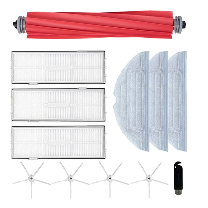 

TOP!-Replacement Parts Roll Brush Filter Mops For Xiaomi Roborock T7S S7 / T7S Plus T7splus Vacuum Cleaner Accessories