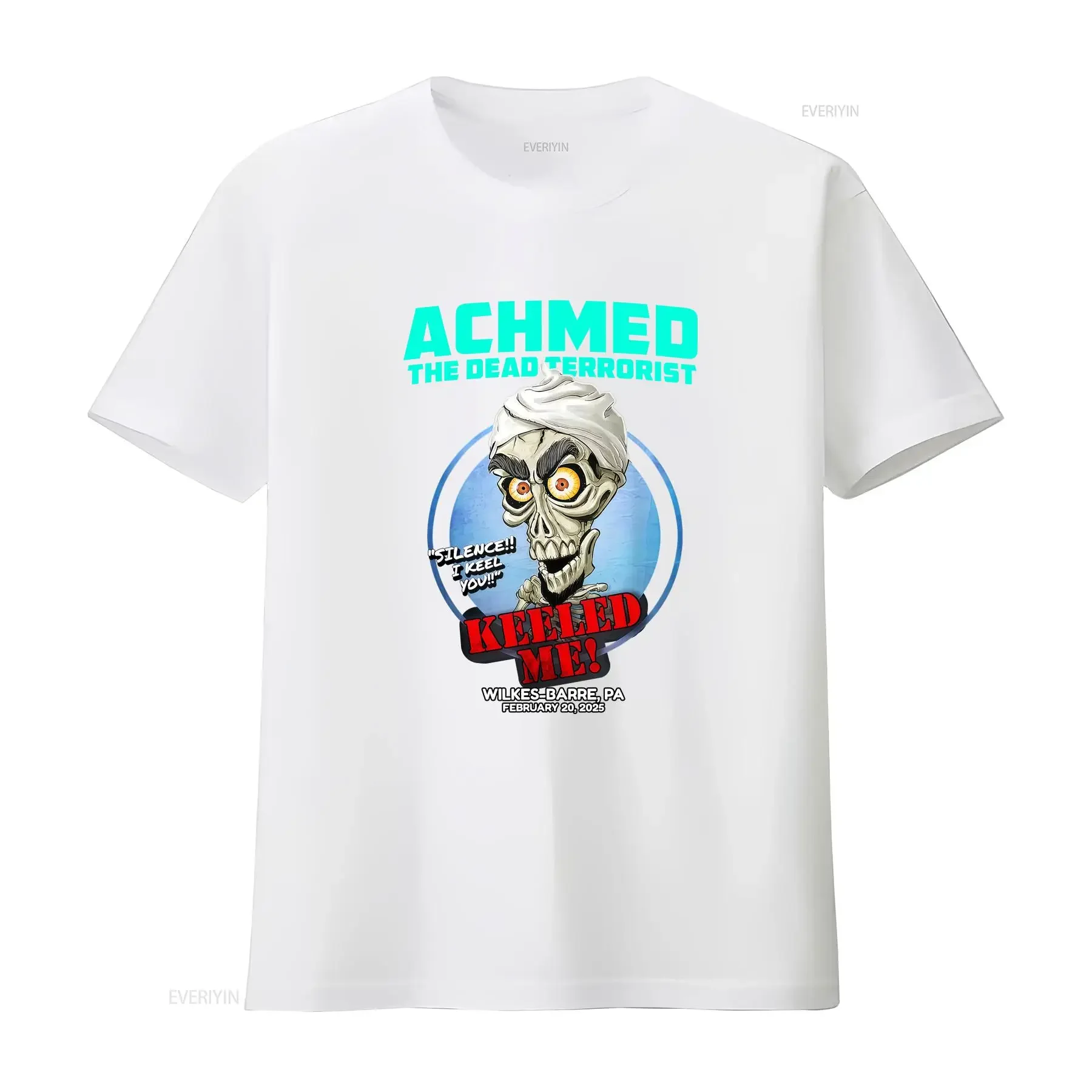 Фото Футболка Achmed The Dead Terrorist Wilkes Barre PA 2025, винтажная, с эффектом потертости, универсальная, дышащая, эластичная, для повседневной носки №4