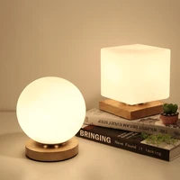 new nordic solid wood table lamps decoration led home bedroom desk japanese and korean night lights creative bedside table lamp
