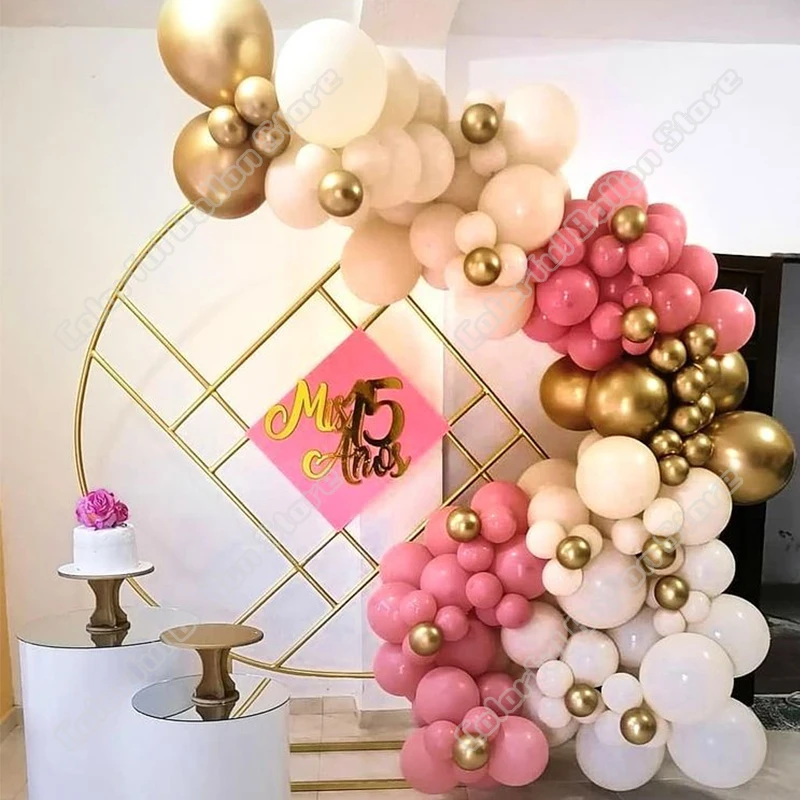 

Двойные латексные воздушные шары с кремом, Персиком, золотистые, для свадьбы, дня рождения, вечевечерние НКИ, добро пожаловать, розовый, крас...
