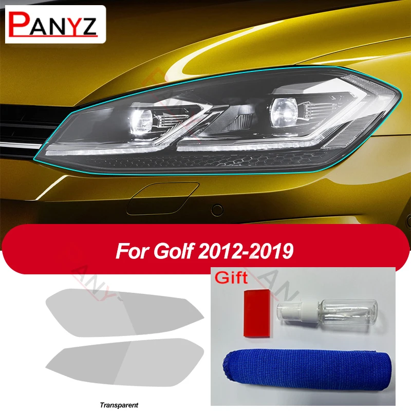 

2 шт., защитная пленка для автомобильных фар Volkswagen VW Golf 7 MK7 2012-2019