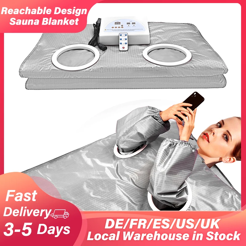 Infrare Sauna Blanket for Weight Loss and Detox Thermal Slimming Heating Sauna Blanket with Sleeves for Home Spa 110V 220V