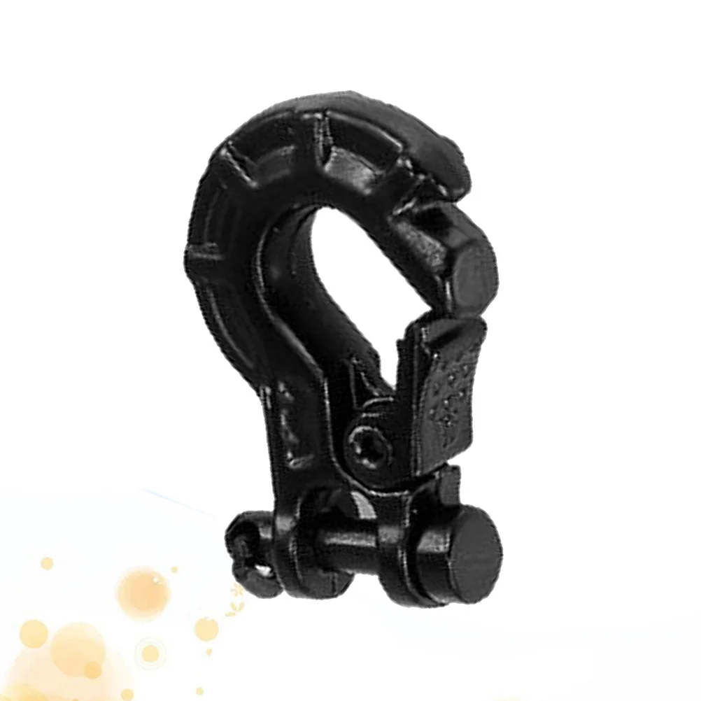 

1/10 Winch Hook Aluminum Alloy Tow Hook Decorative Tools for RC Climbing Truck Car (Black)
