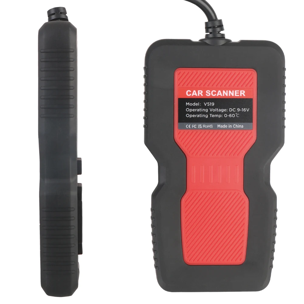 Сканер V519 Elm327 для считывания неисправностей двигателя OBD2 автомобильный