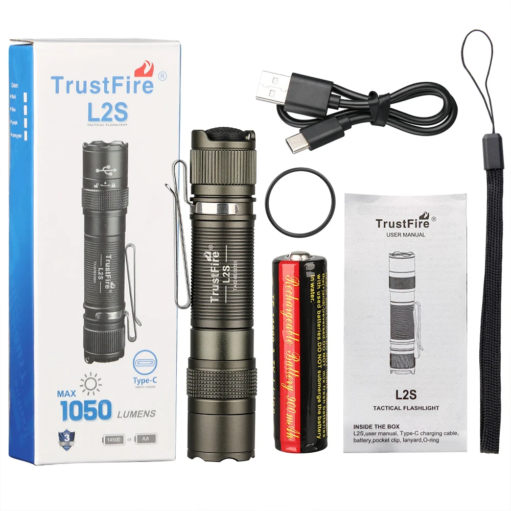 

Тактический фонарик Trustfire L2S 1050 люмен