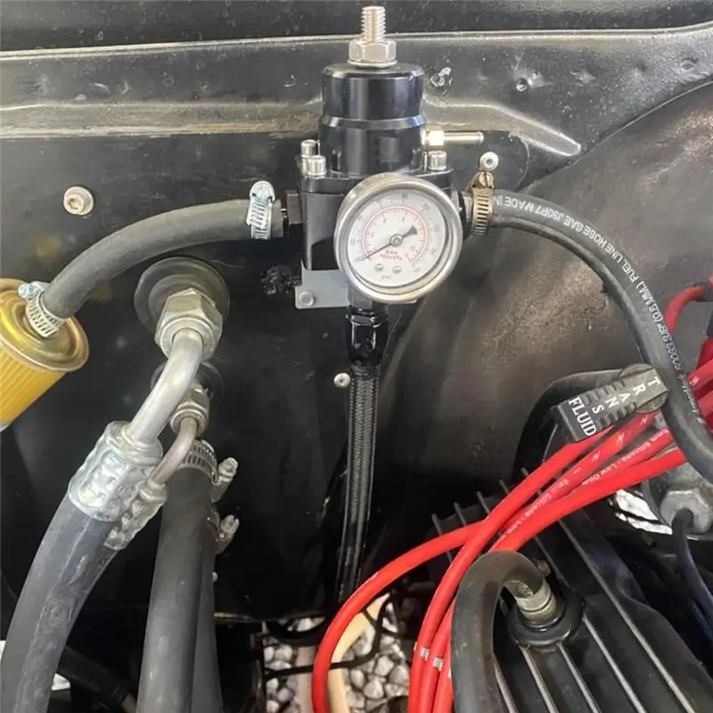 Фото A21F-Регулируемый регулятор давления топлива 3-70 PSI с подающим портом AN8 и возвратным портом AN6, с манометром давления топлива. №2
