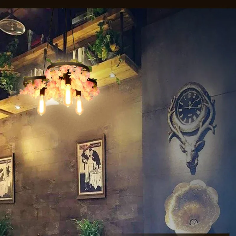 Люстра с имитацией нескольких головок для бара ресторана кафе светильники