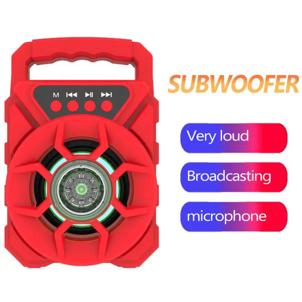 

Surround Sound Card Household Outdoor Loud Subwoofer Wireless Bluetooth Speaker Fm Radio Outdoor Wireless Speaker U Disk Tf Card