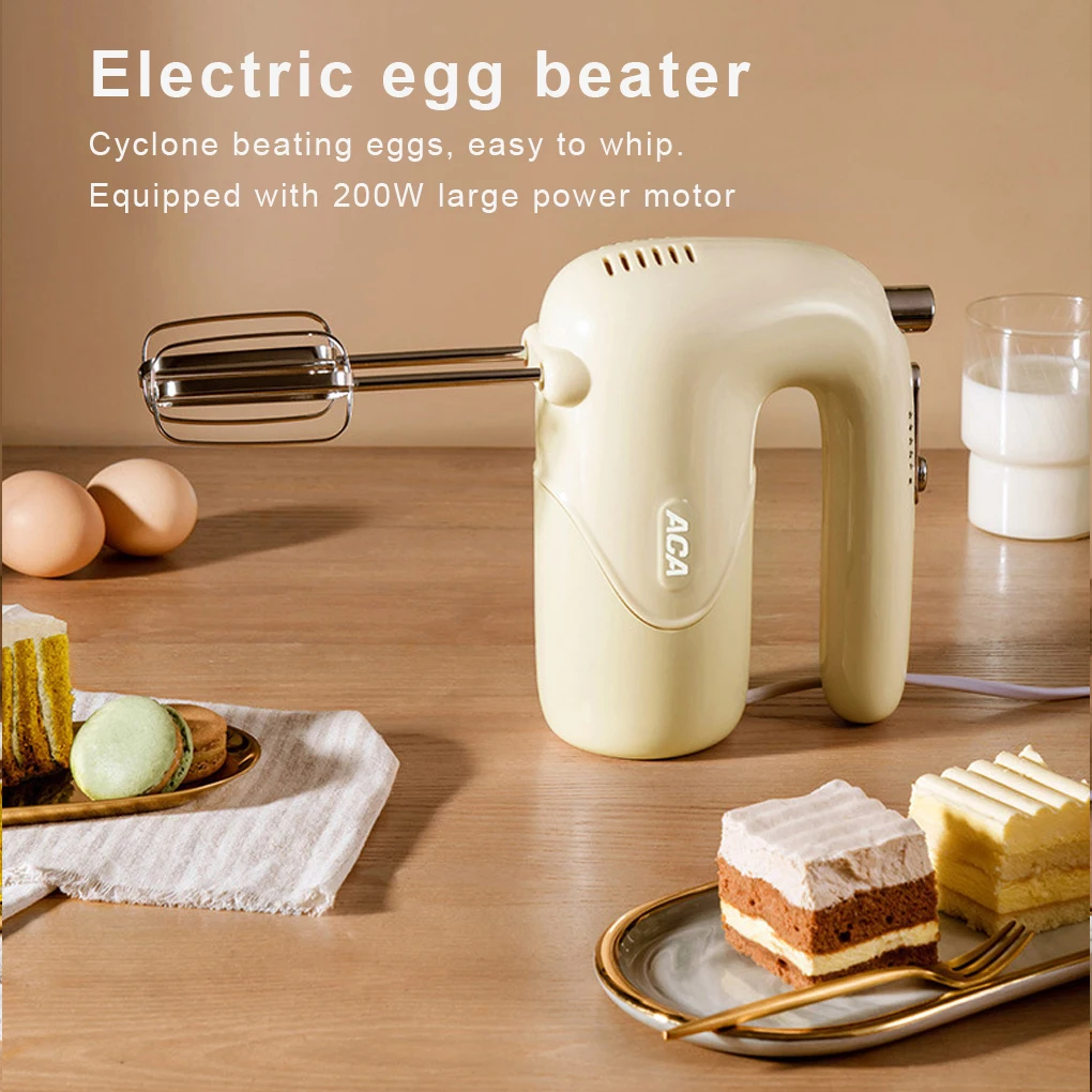 

Electric Egg Beater Handheld Portable 5 Gear Button Control Replacement Heats Dissipation Butter Eggbeater Mixer Tool