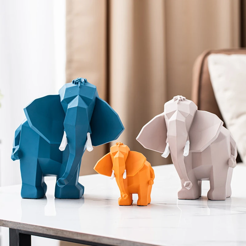

Cute Cartoon Elephant Decoration Creative Simple Porch Desktop Resin Small Sculpture Living Room Decoration Home Accessories
