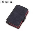 Тонкий кошелек DIENQI для мужчин и женщин, тонкий бумажник из углеродного волокна, с отделением для карт и Отделом для денег