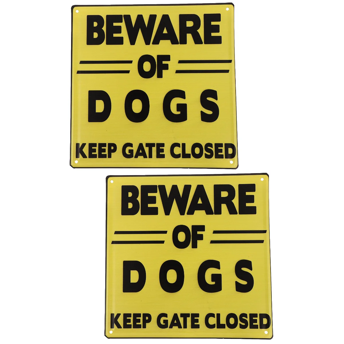 

2 Pcs Outdoor Fence Decorations Be Careful Dog Tin Painting Garden Warning Sign Courtyard The Ornament Iron Sheet