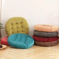 thickened round cushion plush solid color futon tatami padded cushion japanese style breathable comfortable cushion