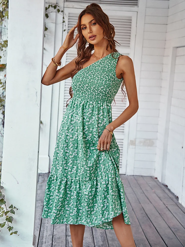 

Женское летнее платье 2022, майка, платье миди с принтом, пикантное Платье с принтом жилета, свободная юбка, пляжные платья для отпуска, женско...