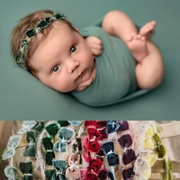 baby girls gift hair headbands bows elastic newborn photography accessories props for photo shoot infant flokati headwear flower