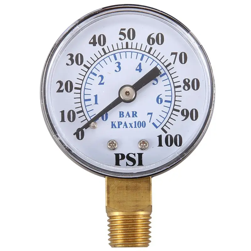

Pressure Tester Gauge Tools 0-100 Psi 0-7Bar 1/8 Inch Npt Face Side Mount Pressure Gauge Dial Air Compressor Meter Hydraulic