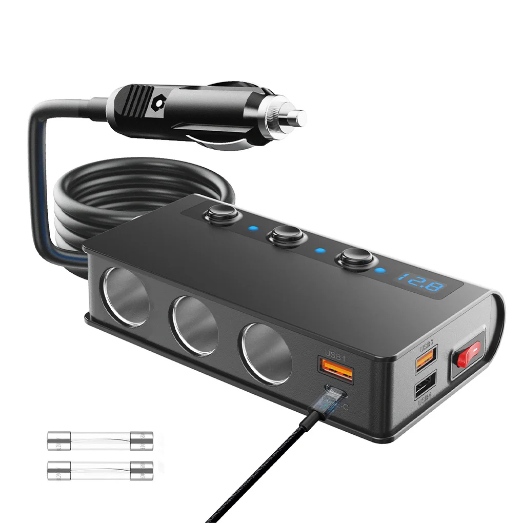 

Автомобильный Разветвитель QC3 0, автомобильный зарядный адаптер, Сменное зарядное устройство