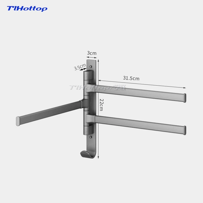 Вращающаяся вешалка для полотенец с пистолетом и пеплом без перфорации полка