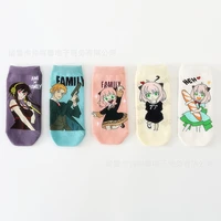 new anime spy%c3%97family womens cute socks high quality fashion funny socks ladies harajuku kawaii casual breathable short socks