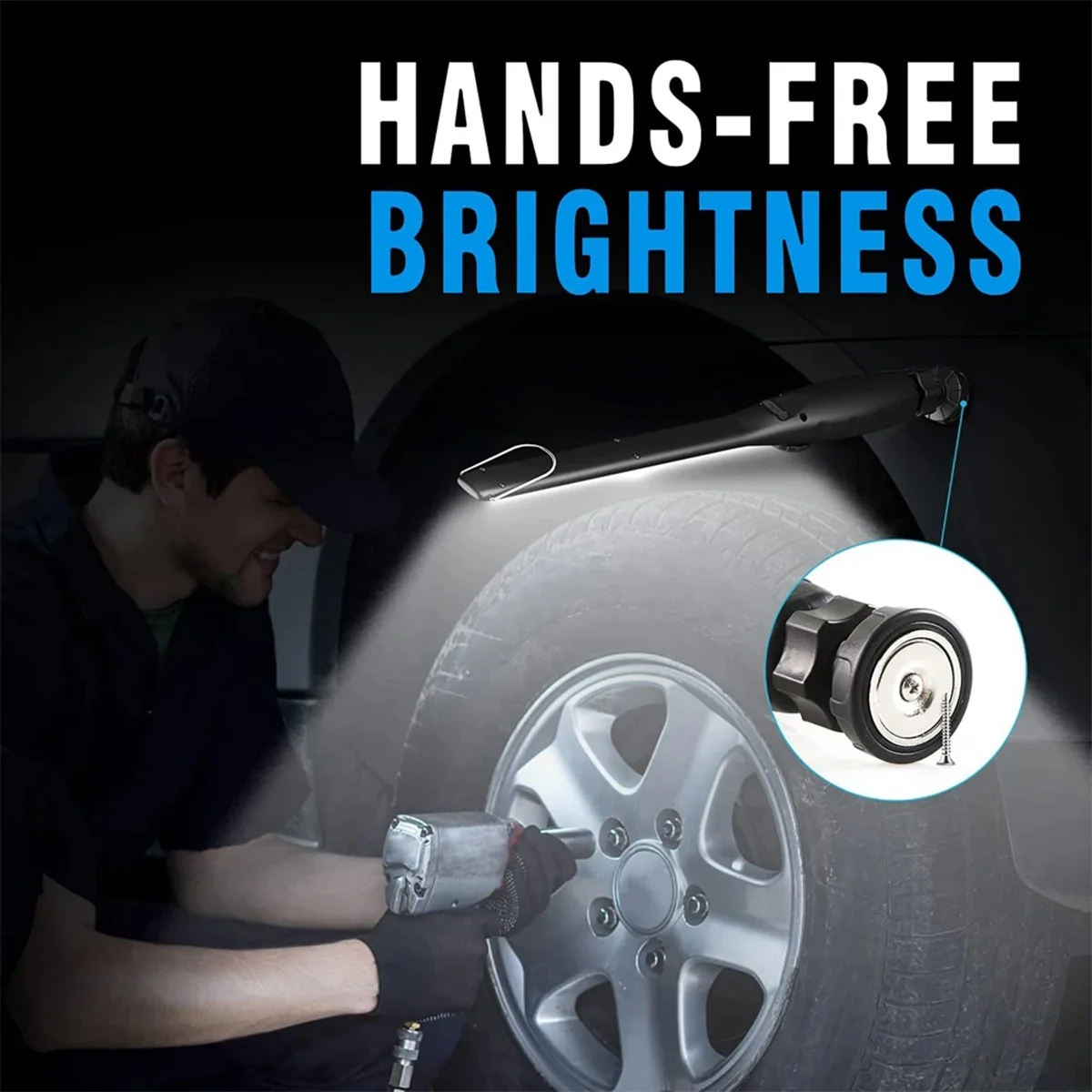 COB светодиодный фонарик магнитный рабочий свет USB перезаряжаемый портативный