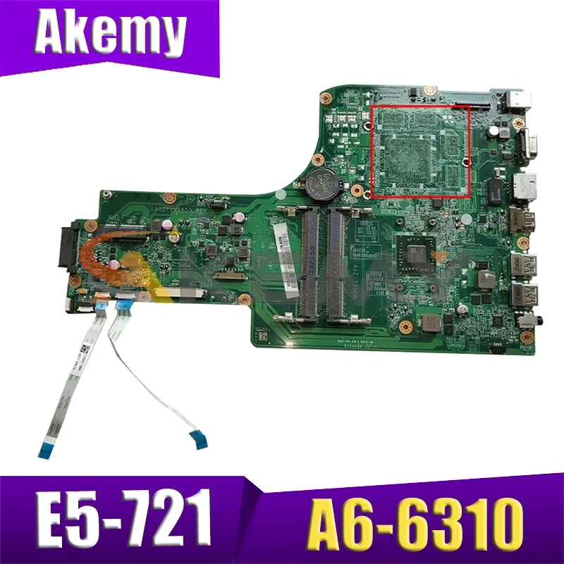 Материнская плата AKEMY DA0ZYVMB6D0 NBMND11001 NB.MND11.001 для ноутбука acer aspire E5-721 Quanta A6-6310 DDR3