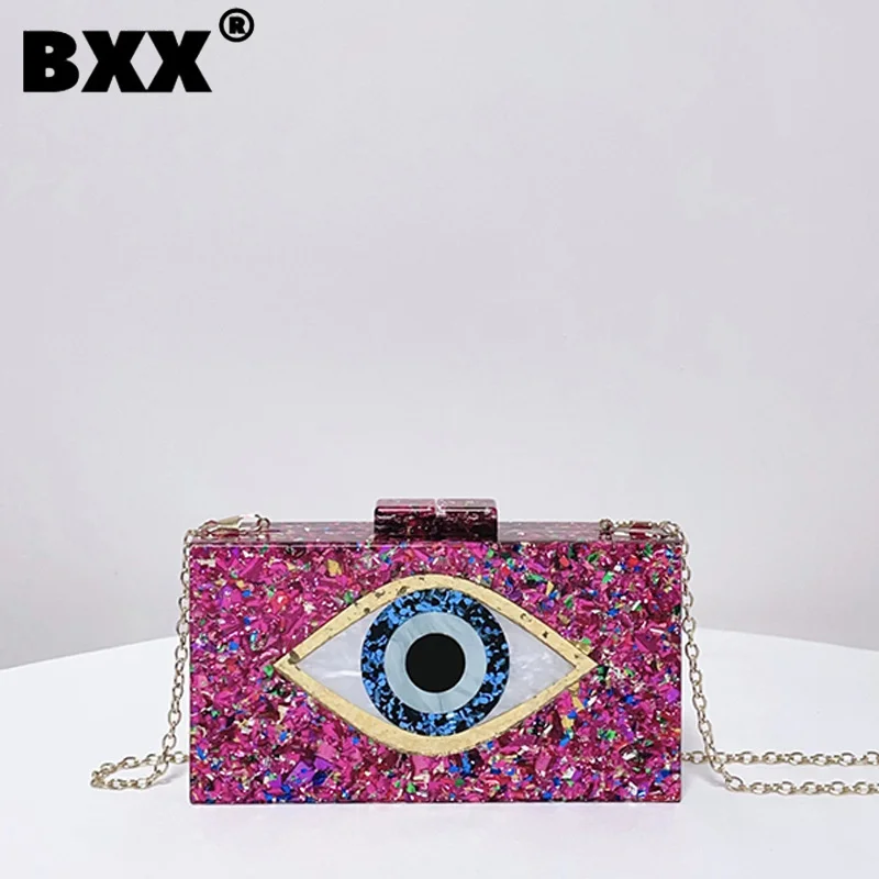 

[BXX] 2023 New Fashion Dinner Party Handbag For Women's Contrast Color Bag Female Designer Shoulder Underarm Bags 8AB482