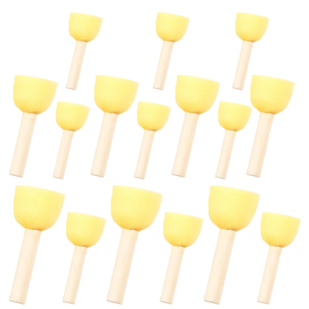 

30pcs Mushroom Head Sponge Stampers Round Sponges Brush Paint Tools (Yellow)