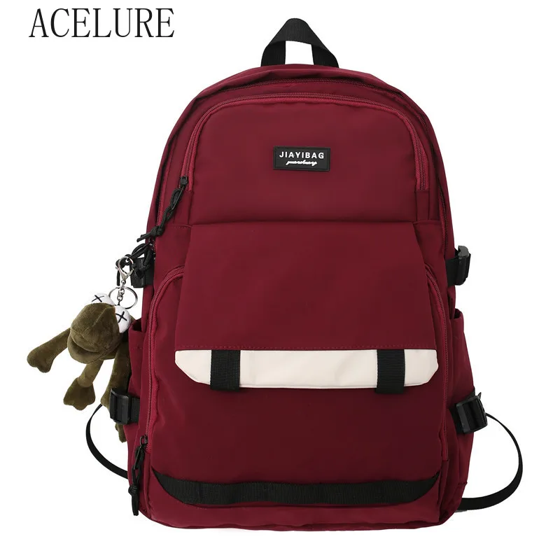 

ACELURE New Primary Secondary Junior High School Students Backpacks College Style Men and Women Large-capacity School Bags