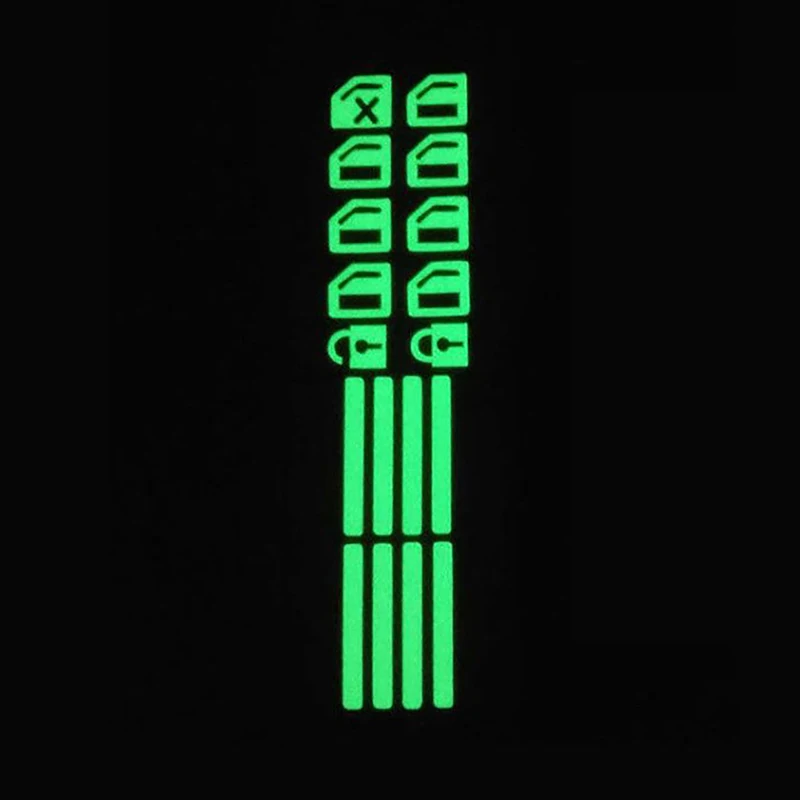 Автомобильный стеклоподъемник светящийся переключатель кнопка наклейки дверь окно Лифт Ночная безопасность переключатель украшение флуоресцентные наклейки