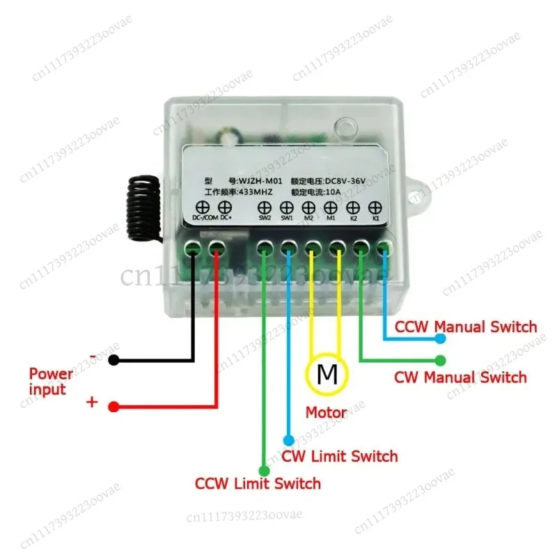 Фото Контроллер линейного привода Df DC12V 24V 36V с дистанционным управлением, драйвер двигателя CW/CCW, номинальный ток 2.5A №5