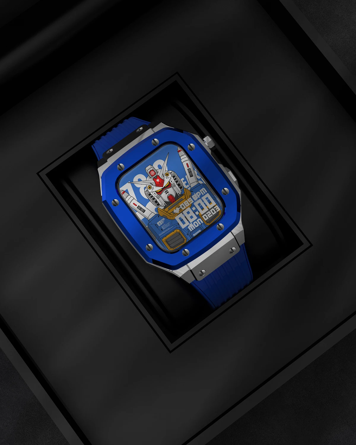 Modification Mod Kit for Apple Watch Band Case 7 6 5 SE 44MM 45MM Silicone Strap Metal Frame Accessories For iWatch Series