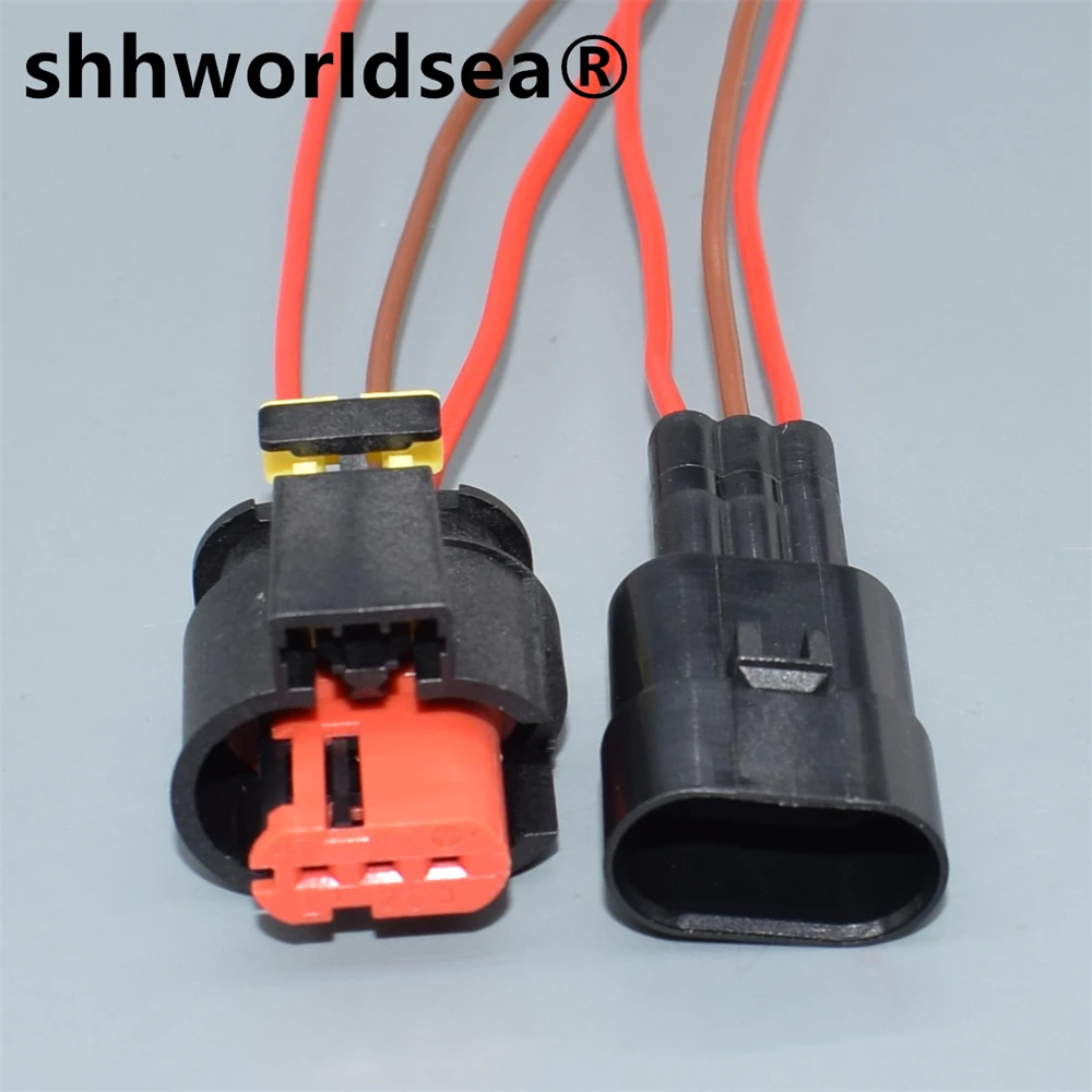 

shhworldsea 3 Pin 284425-1 284426-1 Automotive Connector Sealed Sensor Socket Fuel Injector Ignition Coil Plug