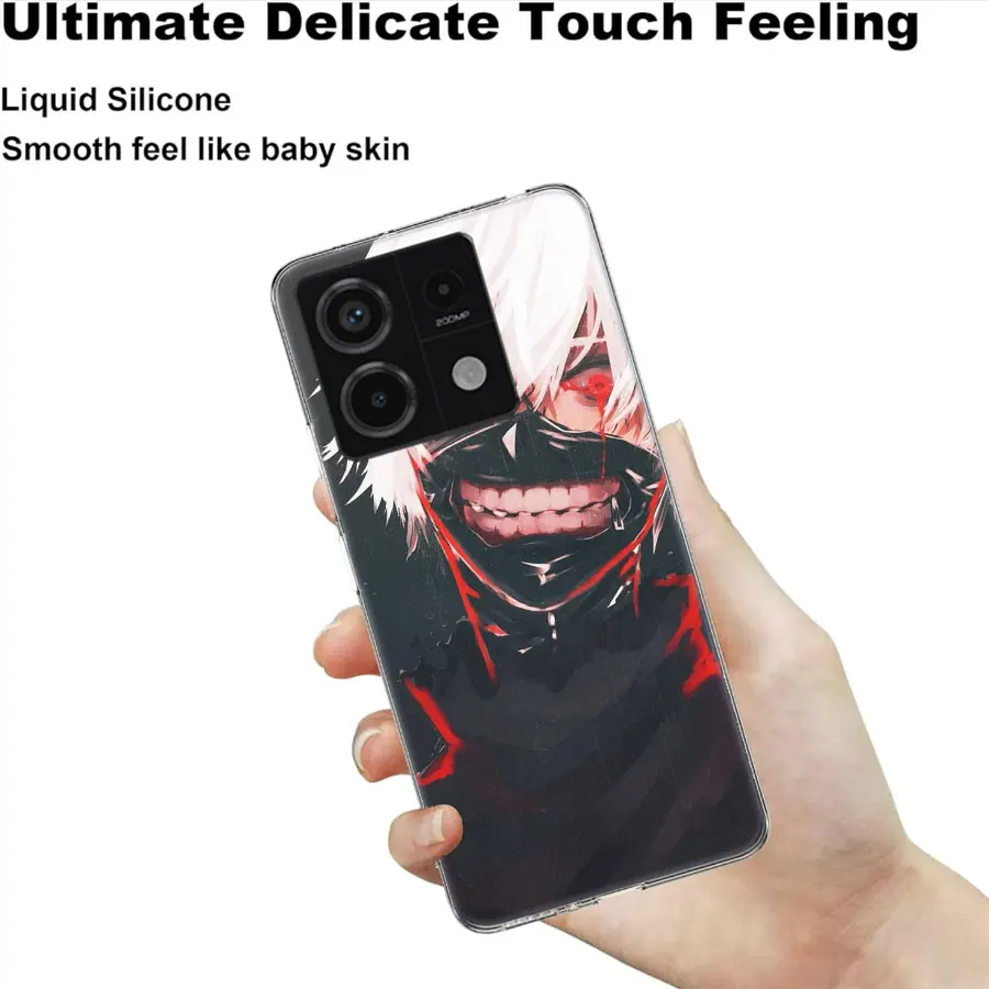 Anime Tokyo Ghouls Clear Phone Case For Redmi Note 13 12 Pro+ Plus 5G 12S 12C 10 10A 10C 9 9A 9C 9T 8 8A K70 K60 K20 Coque Ca