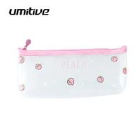 umitive 1 pcs transparent pencil bag simple pull ring pencil cases school student stationery supplies pen box girl gift