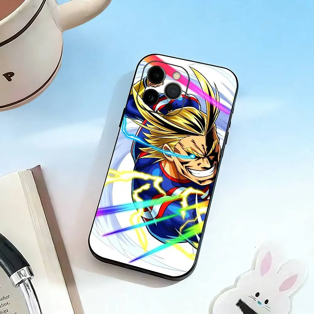 Фото Чехол для телефона Toshinori Yagi All Might MHA для iPhone 17, 16, 15, 14, 13, 12, 11 Plus, Pro Max, XS, мягкий силиконовый черный чехол №4
