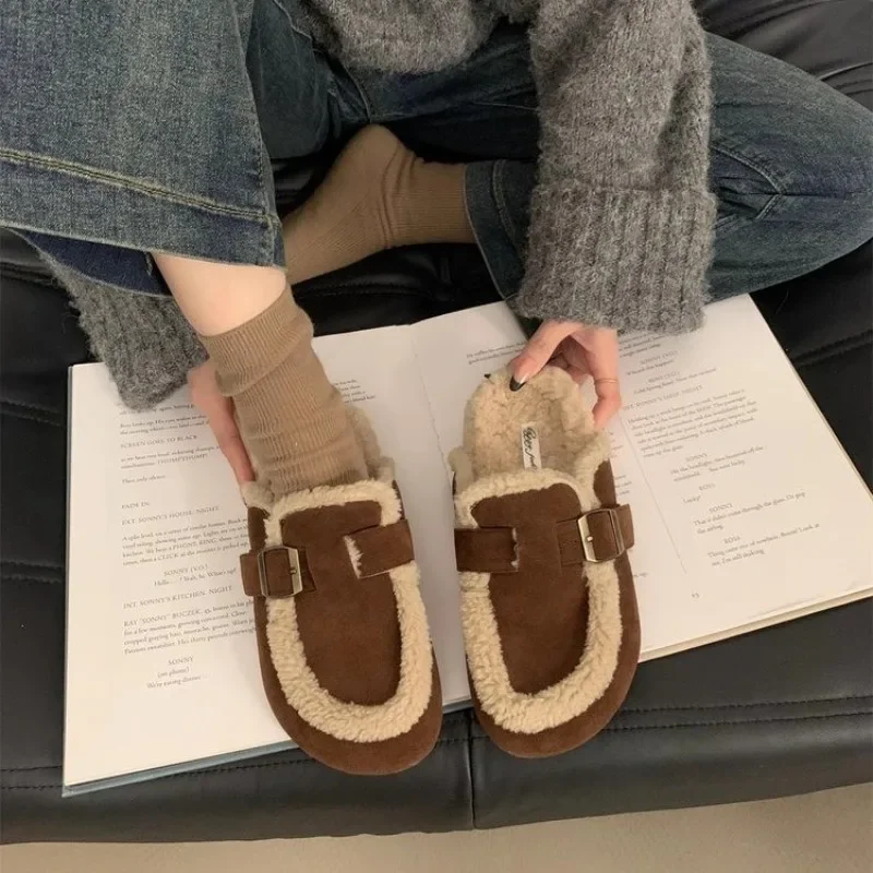 Женские хлопковые тапочки Baotou на толстой подошве мягкие легкие нескользящие