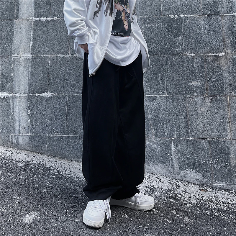 

Брюки мужские и женские повседневные, свободные прямые штаны в стиле high street, спортивные брюки с широкими штанинами, на осень