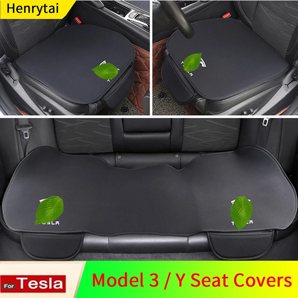 

Car Seat Cover Set Tesla Model 3 Y 2022 Seat Covers Front and Rear Seat Cushion Set Car Seat Covers Interior Auto Accessories