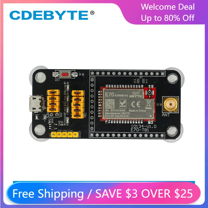 Тестовая Плата USB CH340G E70-433TBL-NW01 для модуля UART 433 МГц 14 дБм Star сетевой приемо-передатчик