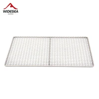 widesea titanium charcoal bbq grill tray net for camping beach picnic barbecue desk tabletop cooking utensils outdoor equipment