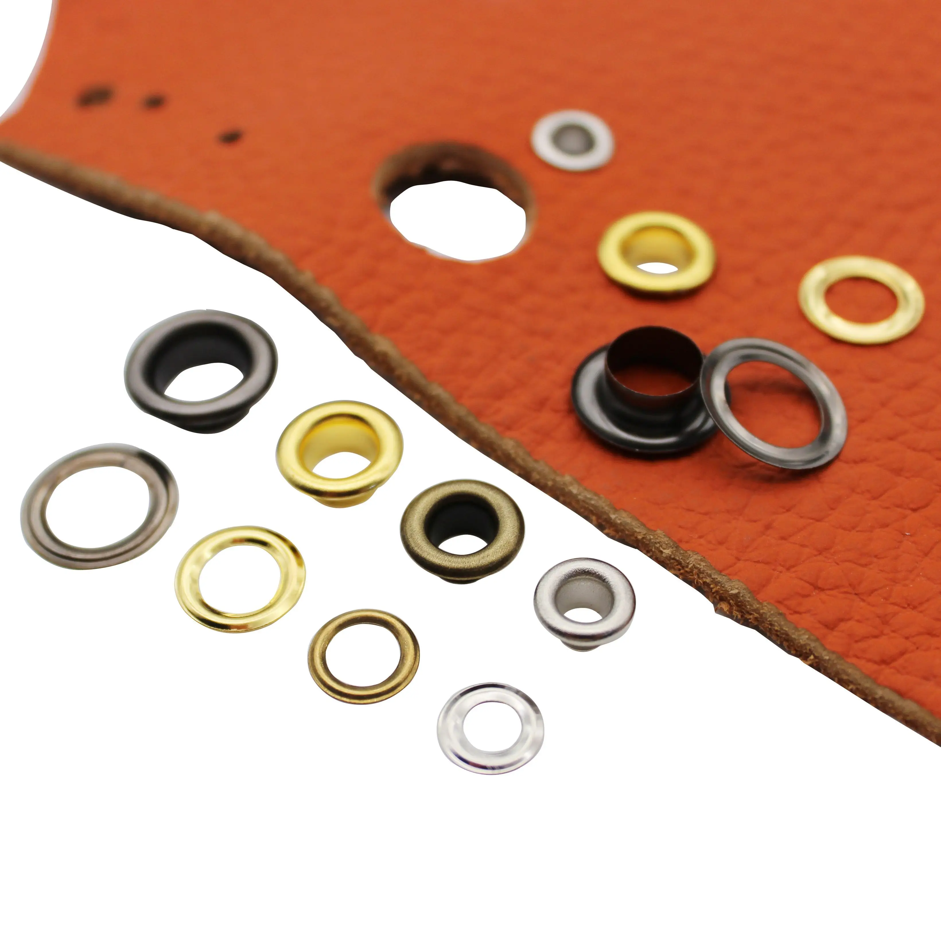 

Wholesale 1000Sets 3mm 4mm 5mm 6mm 8mm 10mm 12mm 14mm 17mm 20mm Eyelet With Washer Leather Craft Repair Grommet