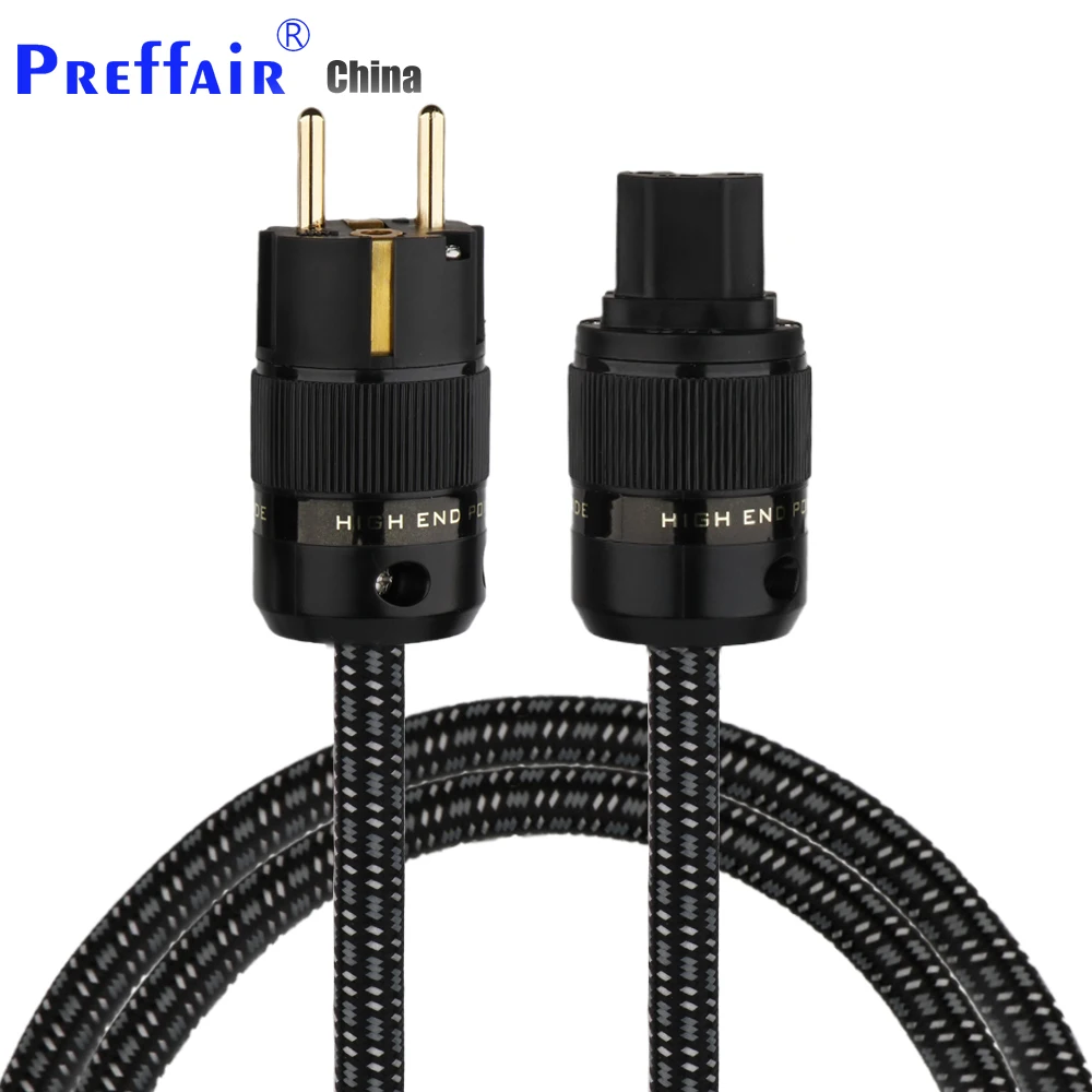 

Удлинительный кабель для сети Preffair OFC, медный мягкий кабель питания Schuko, удлинитель переменного тока, аудиофил для CD-усилителя