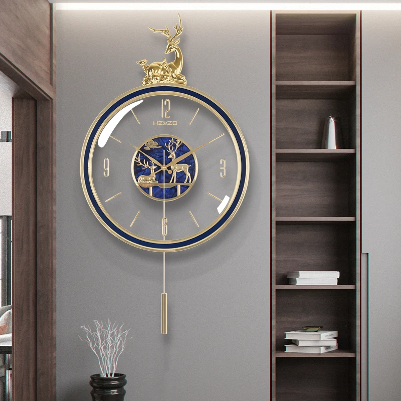 Роскошные Настенные часы в скандинавском стиле тихие креативные