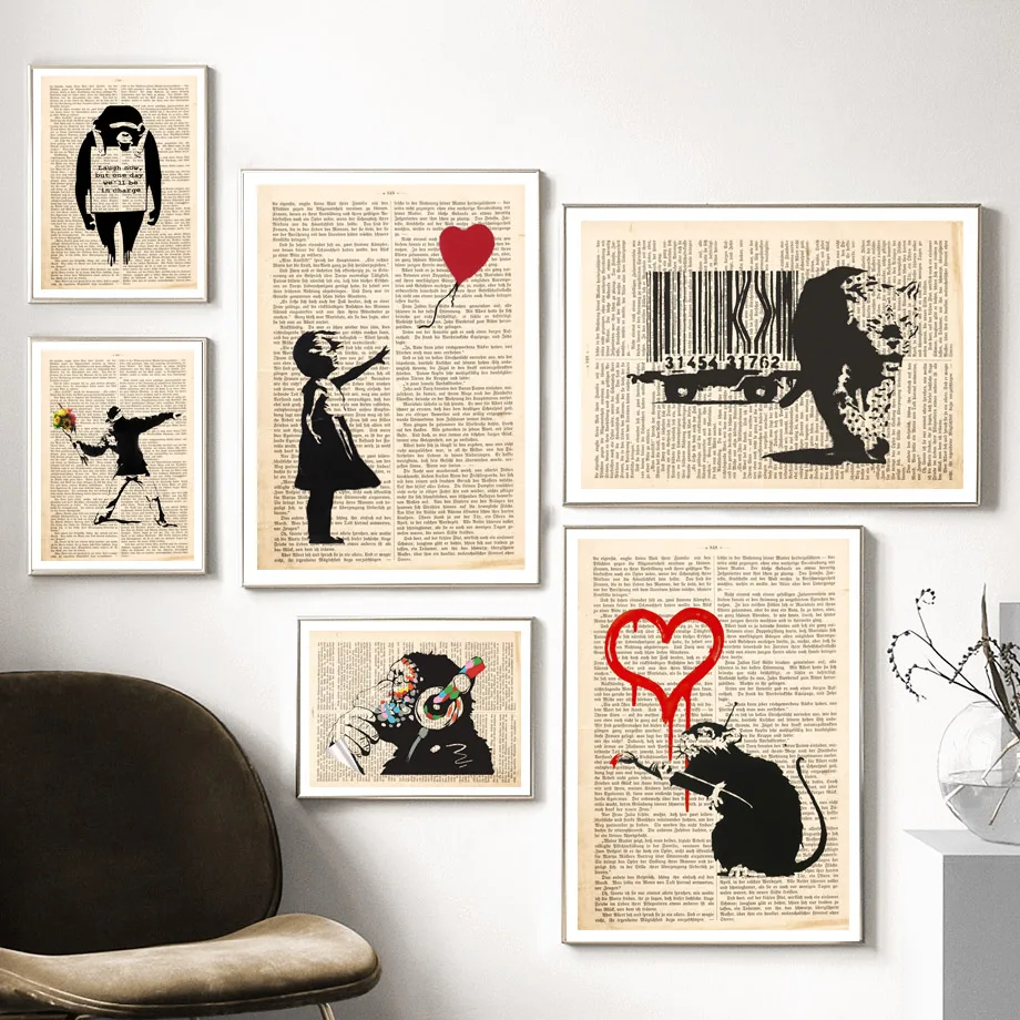 Настенная картина с изображением банки девочки воздушного шара собаки