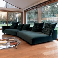 light luxury cloth sofa modern simple living room size family imperial concubine corner arc italian double triple
