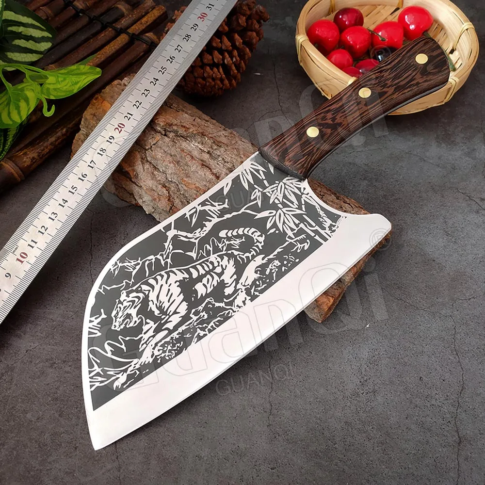 Китайские кухонные ножи мясник кованый нож мясника шеф-повара 5Cr1 5 шеф-нож из