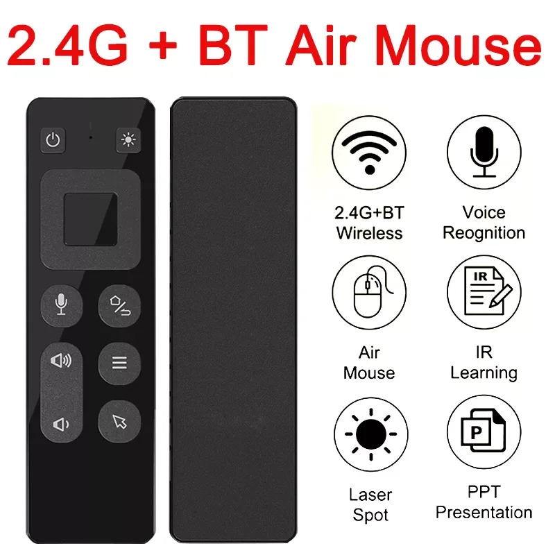 

Air Mouse Voice Remote Control 2.4G Wireless Gyroscope IR Learning Remote Controller for iOS Android TV Box Projetors Smart Home