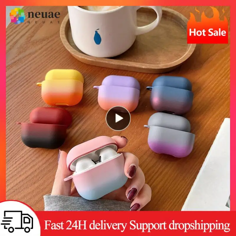 

1~10PCS Durable Earphone Frosted Hard Shell Ordinary Headphones Solid Color Gradient Headphone Box Headphone Accessories Pc