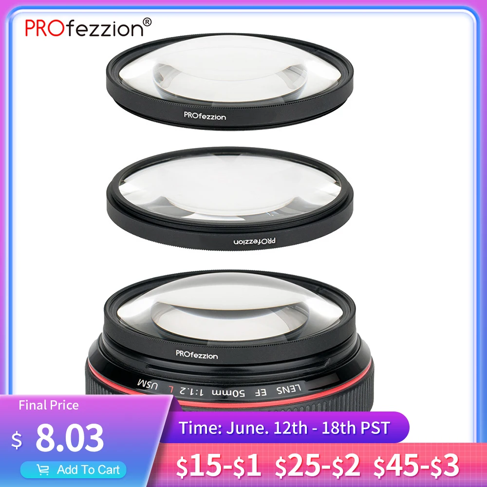 

Макросъемка + 2 + 4 + 8 + 10 фильтров аксессуары для фотосъемки 49 мм 52 мм 55 мм 62 мм 67 мм для Canon Nikon Sony Olympus с сумкой