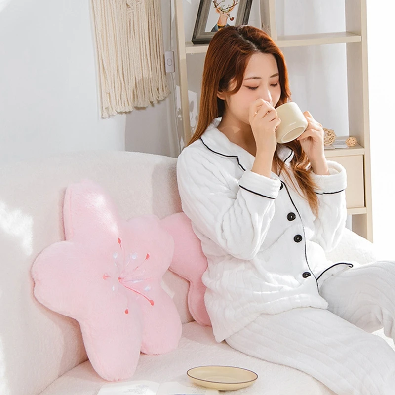 Новые плюшевые подушки с розовой сакурой кавайный цветок плюшевая подушка